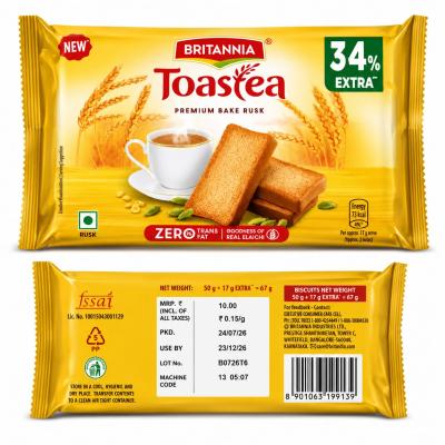 BRITANIYA TOASTA PREMIUM BAKE RUSK - 67g